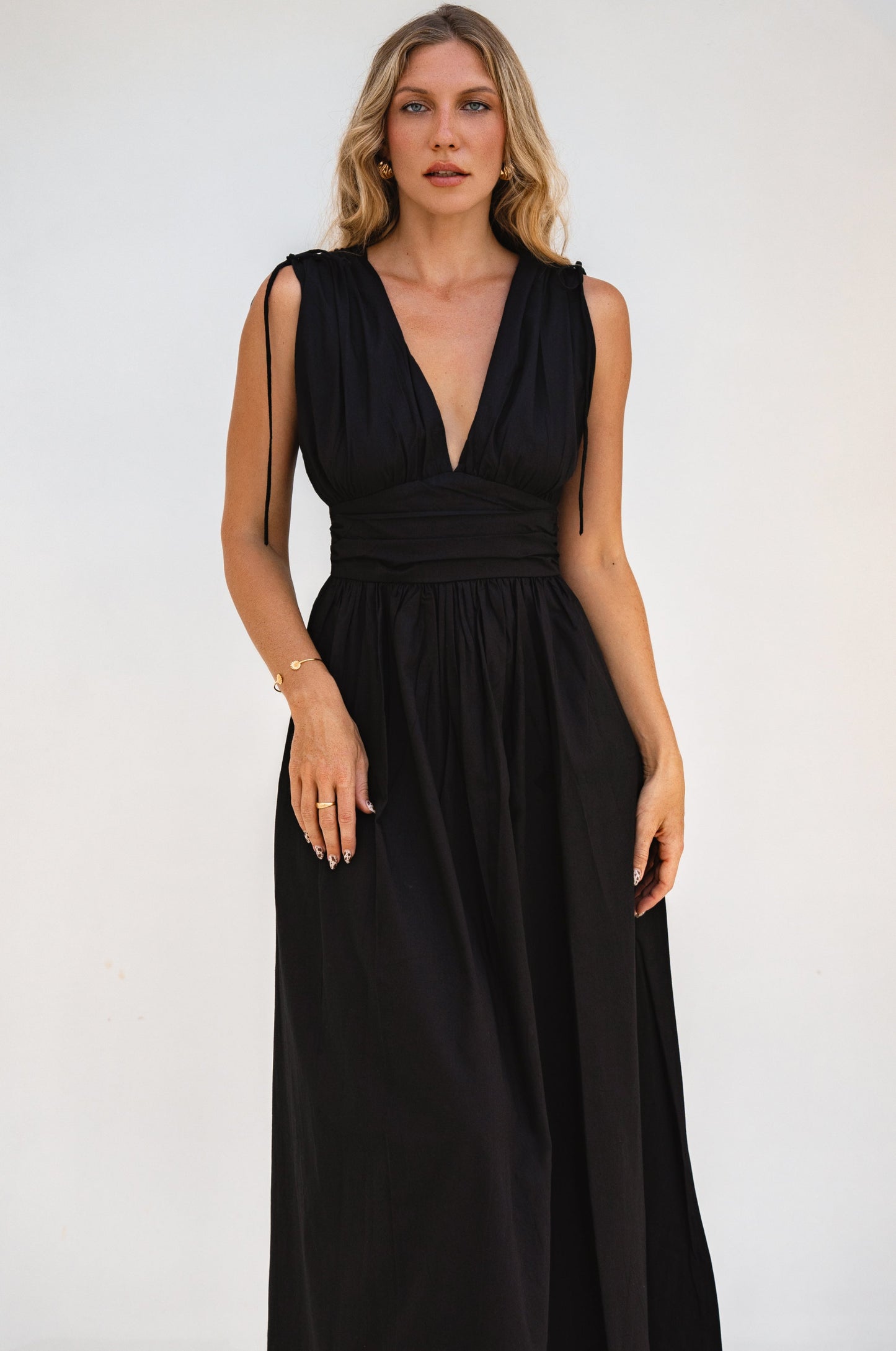 Gwendolen Goddess Cotton Maxi Dress