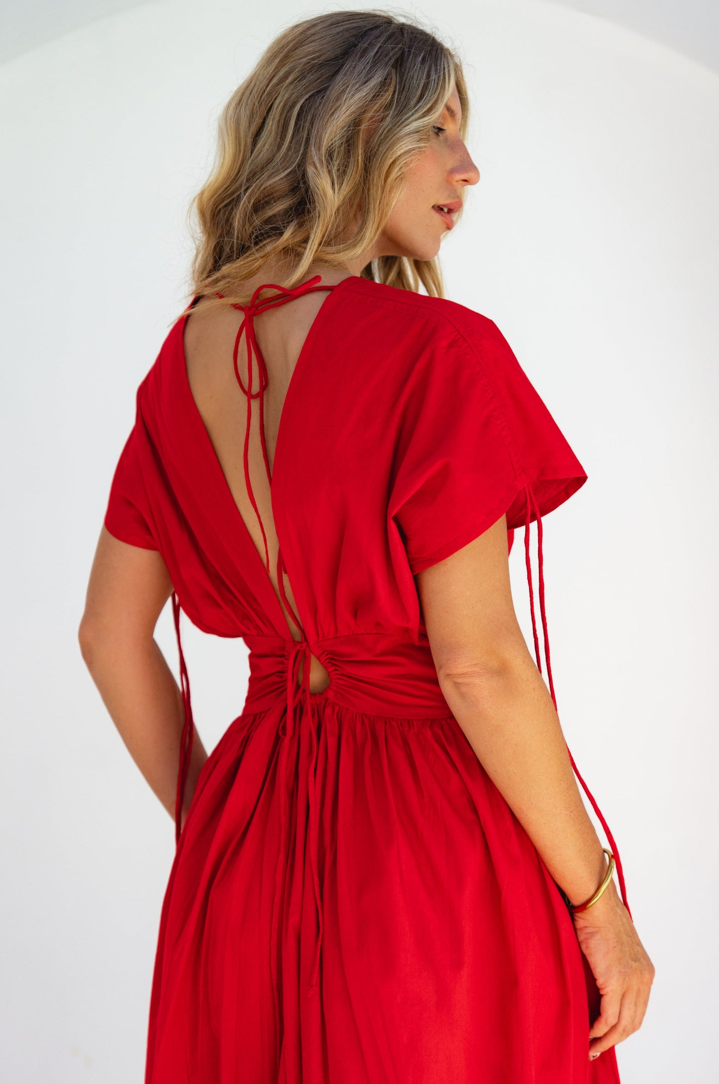 Gwendolen Goddess Cotton Maxi Dress