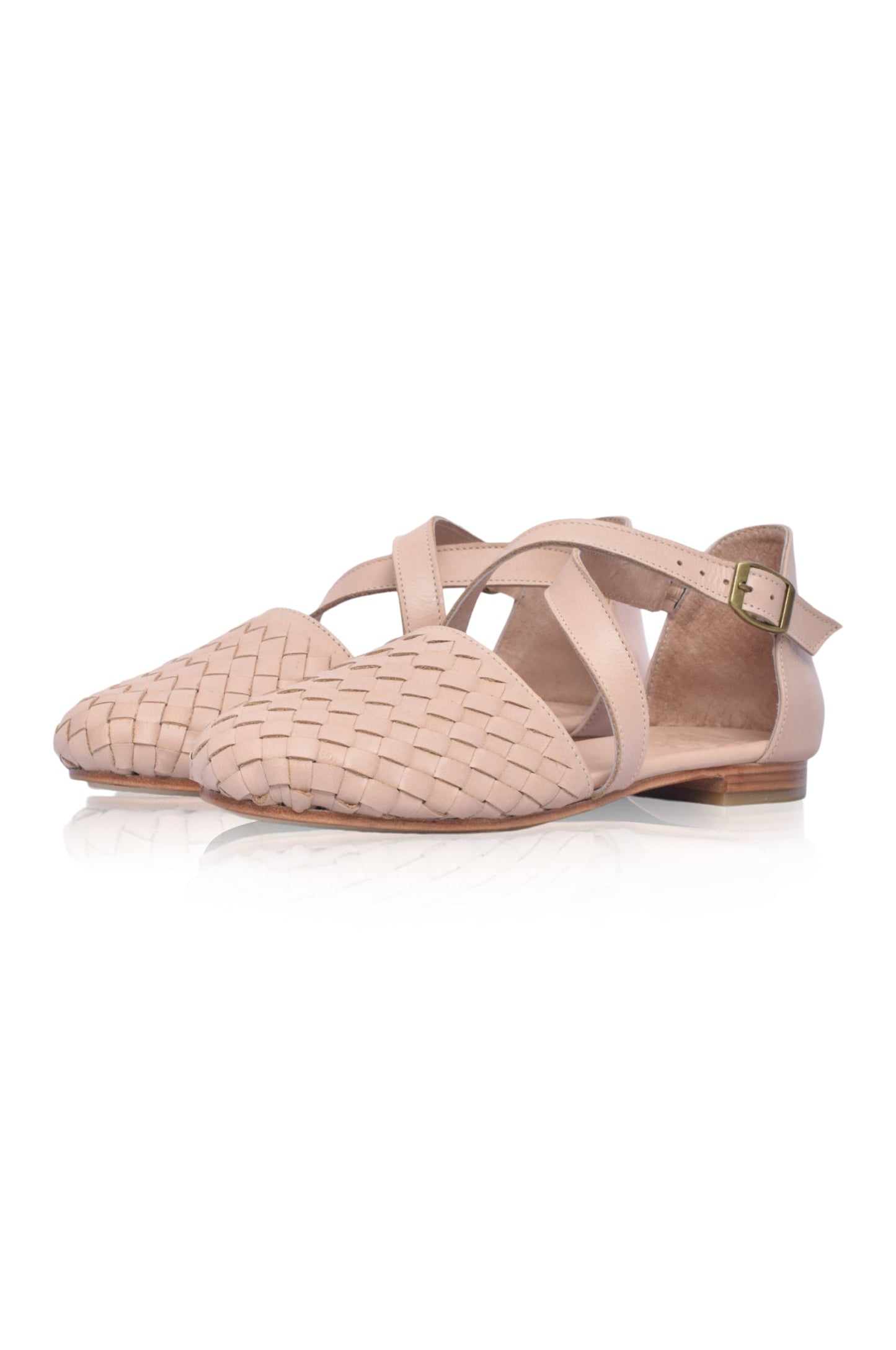 Emmeline Woven Leather Flats