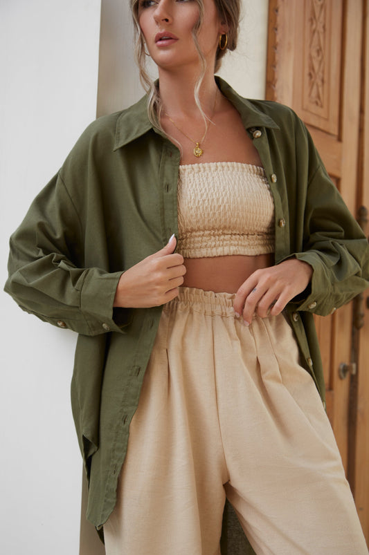 Rhea Linen Shirt Top