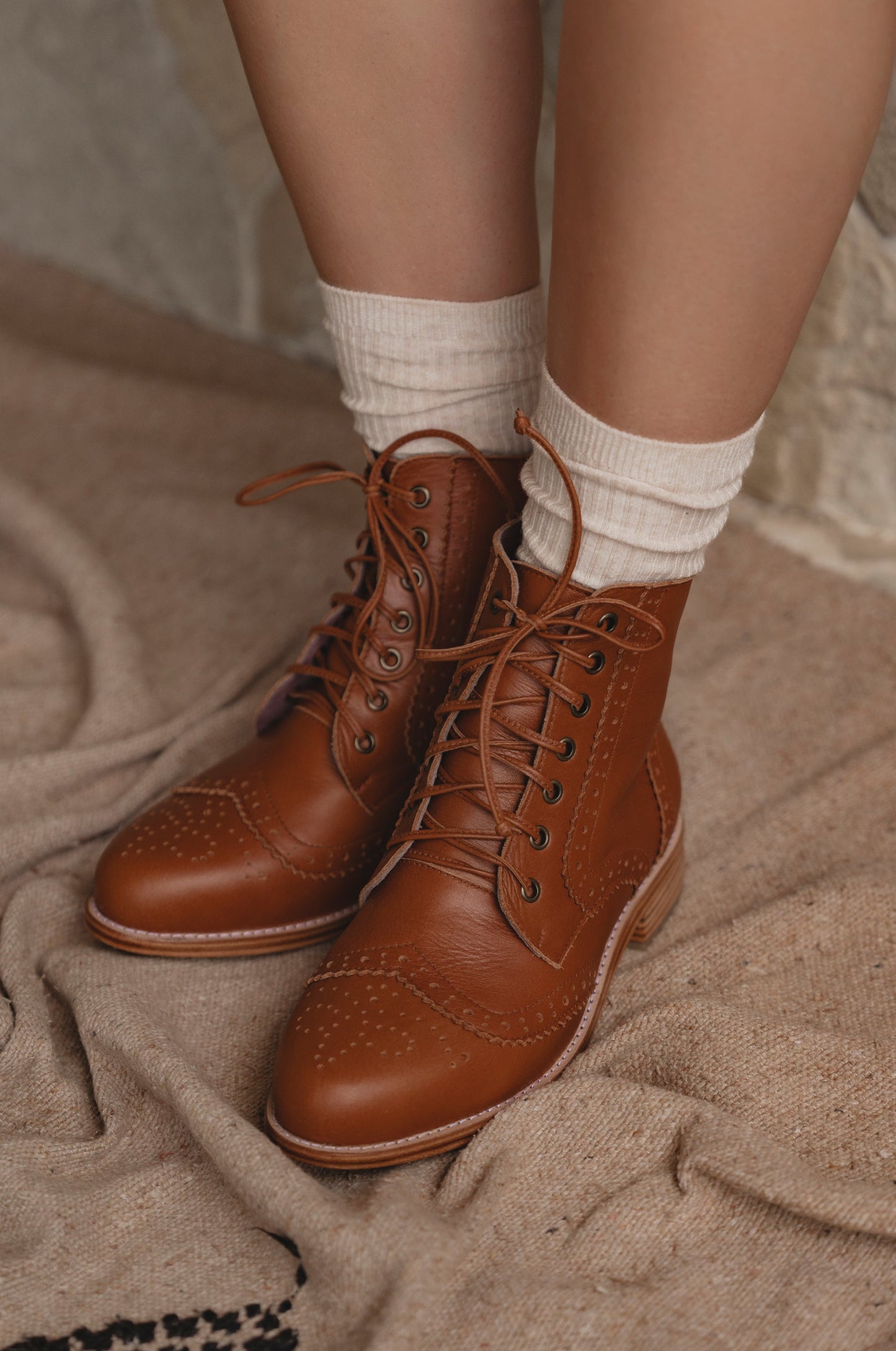 Fien Brogue Leather Boots