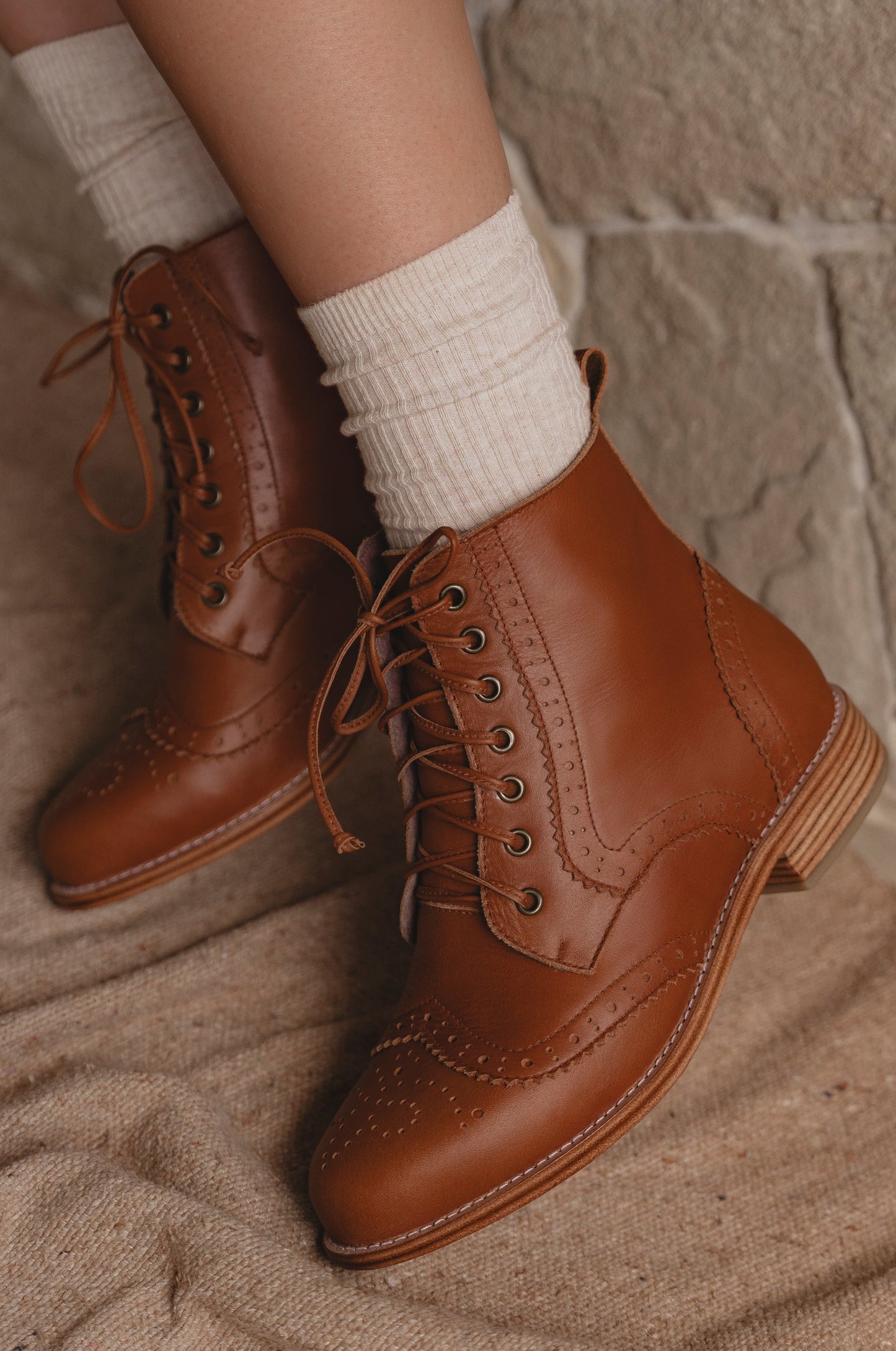 Fien Brogue Leather Boots