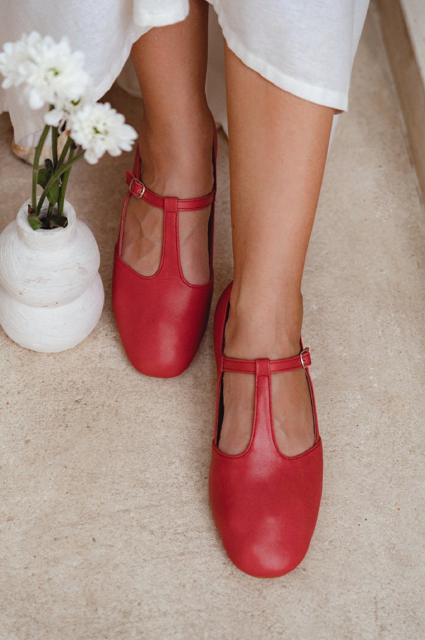 Coleta Leather Flats