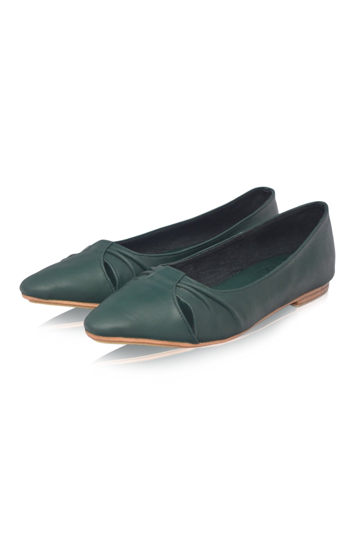 Doortje Pointed Toe Leather Flats