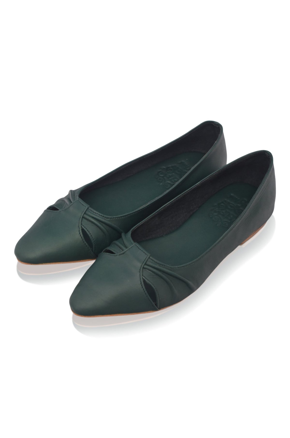 Doortje Pointed Toe Leather Flats