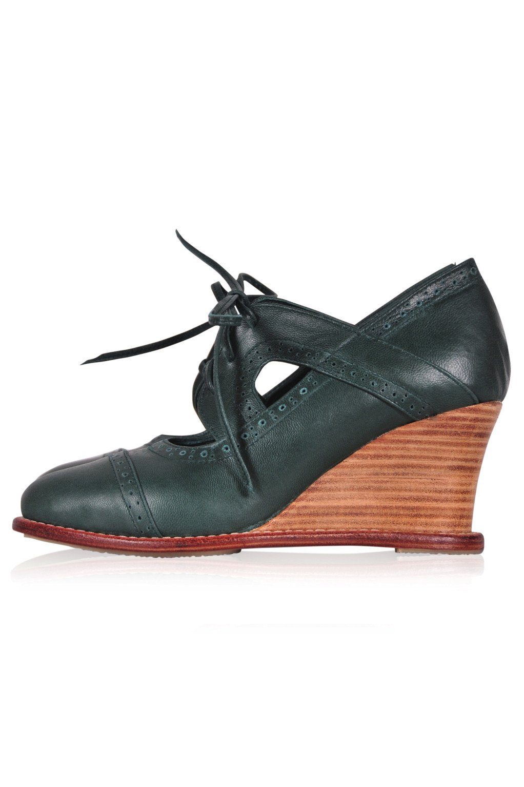 Julienne Leather Oxford Wedges