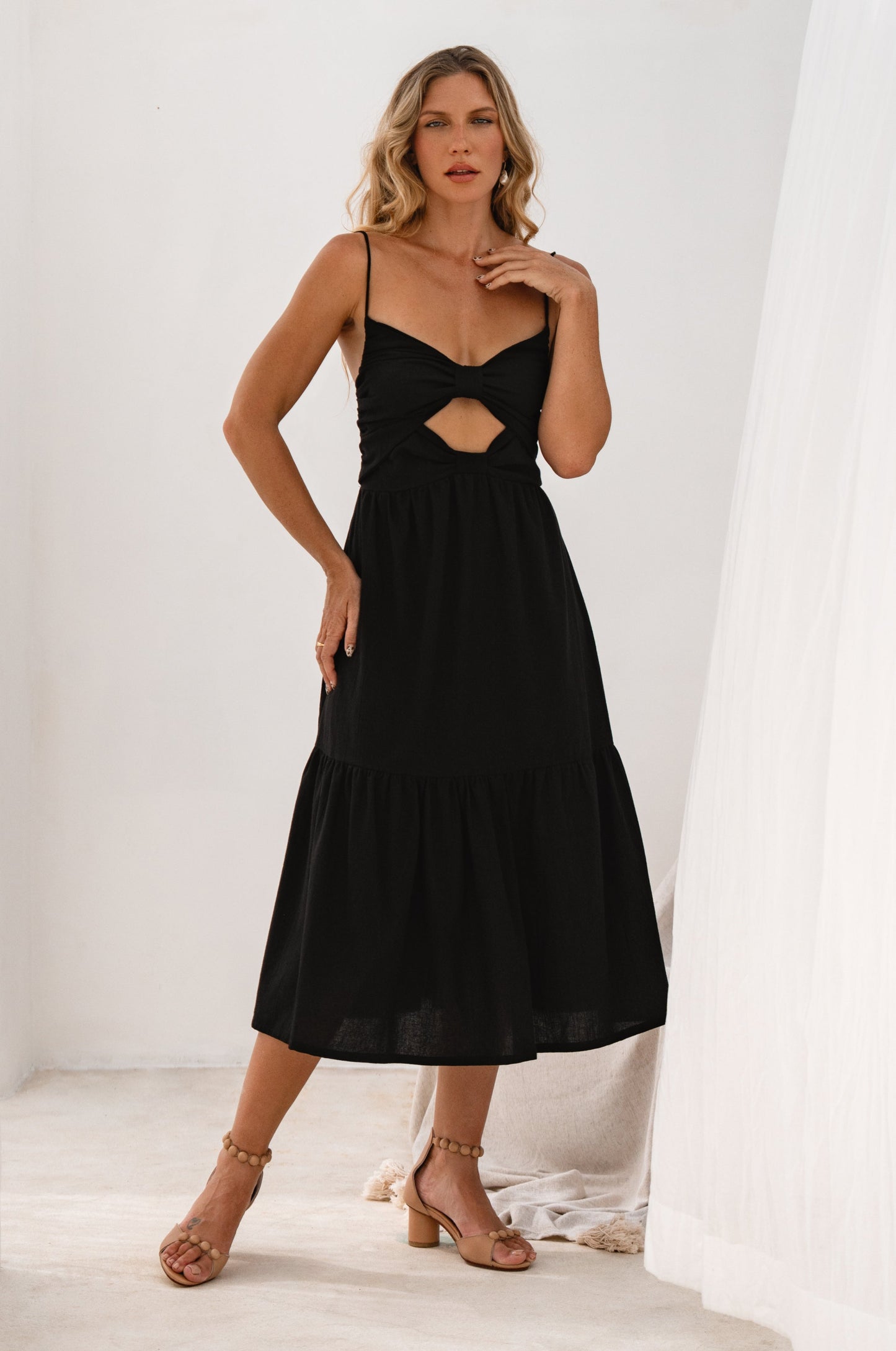 Quintessa Strappy Midi Dress