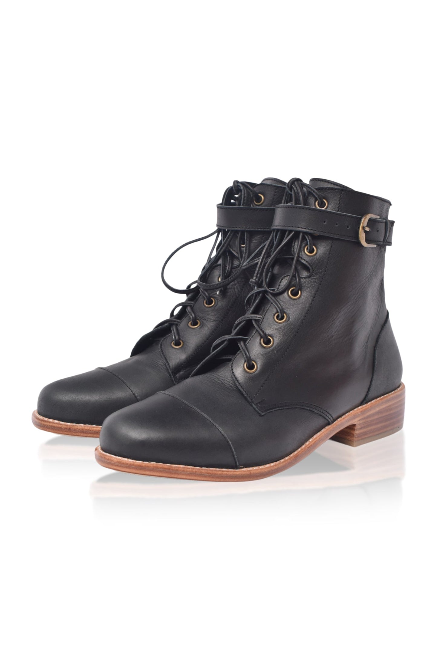 Elin Lace-Up Leather Boots