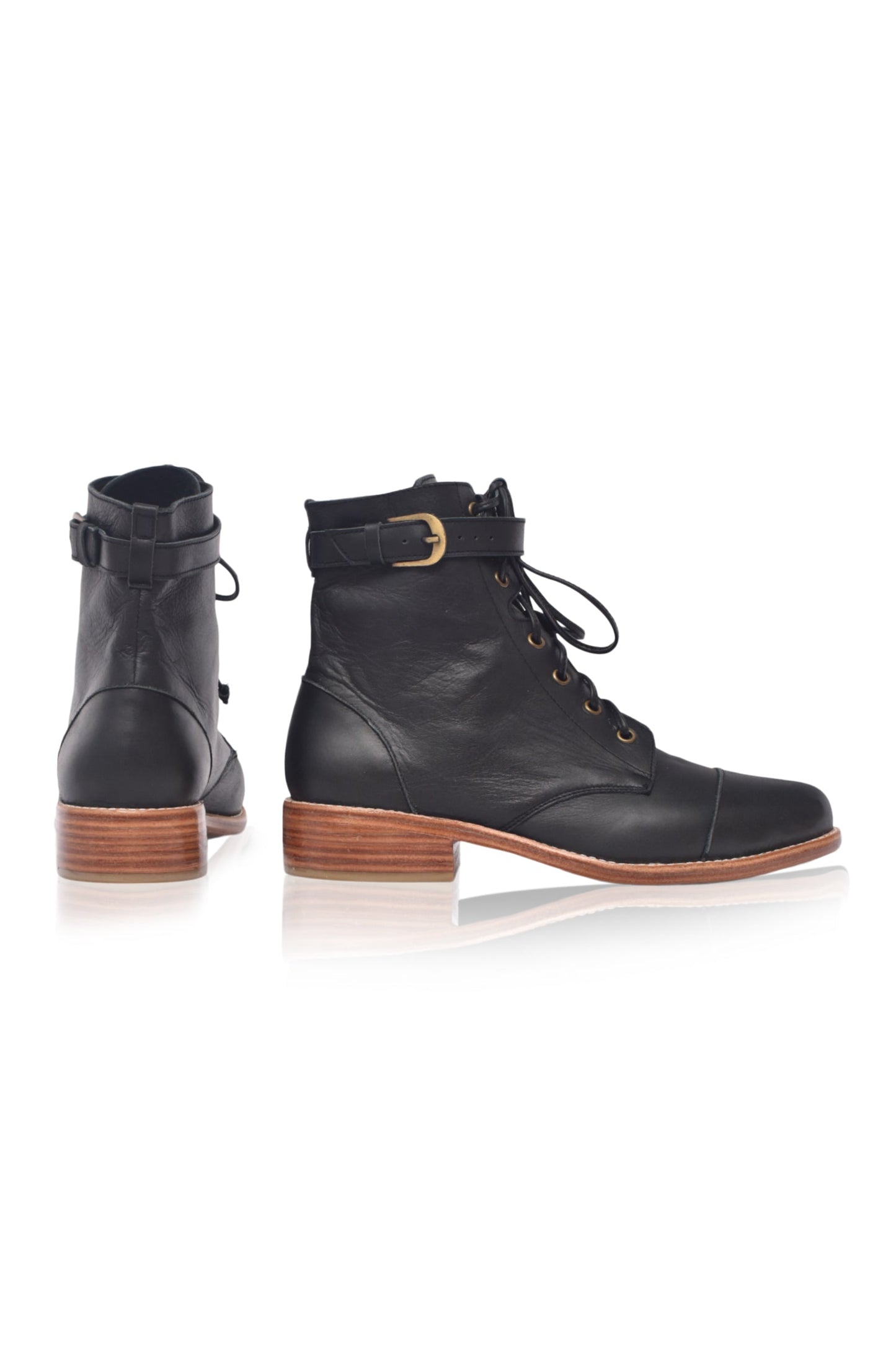 Elin Lace-Up Leather Boots