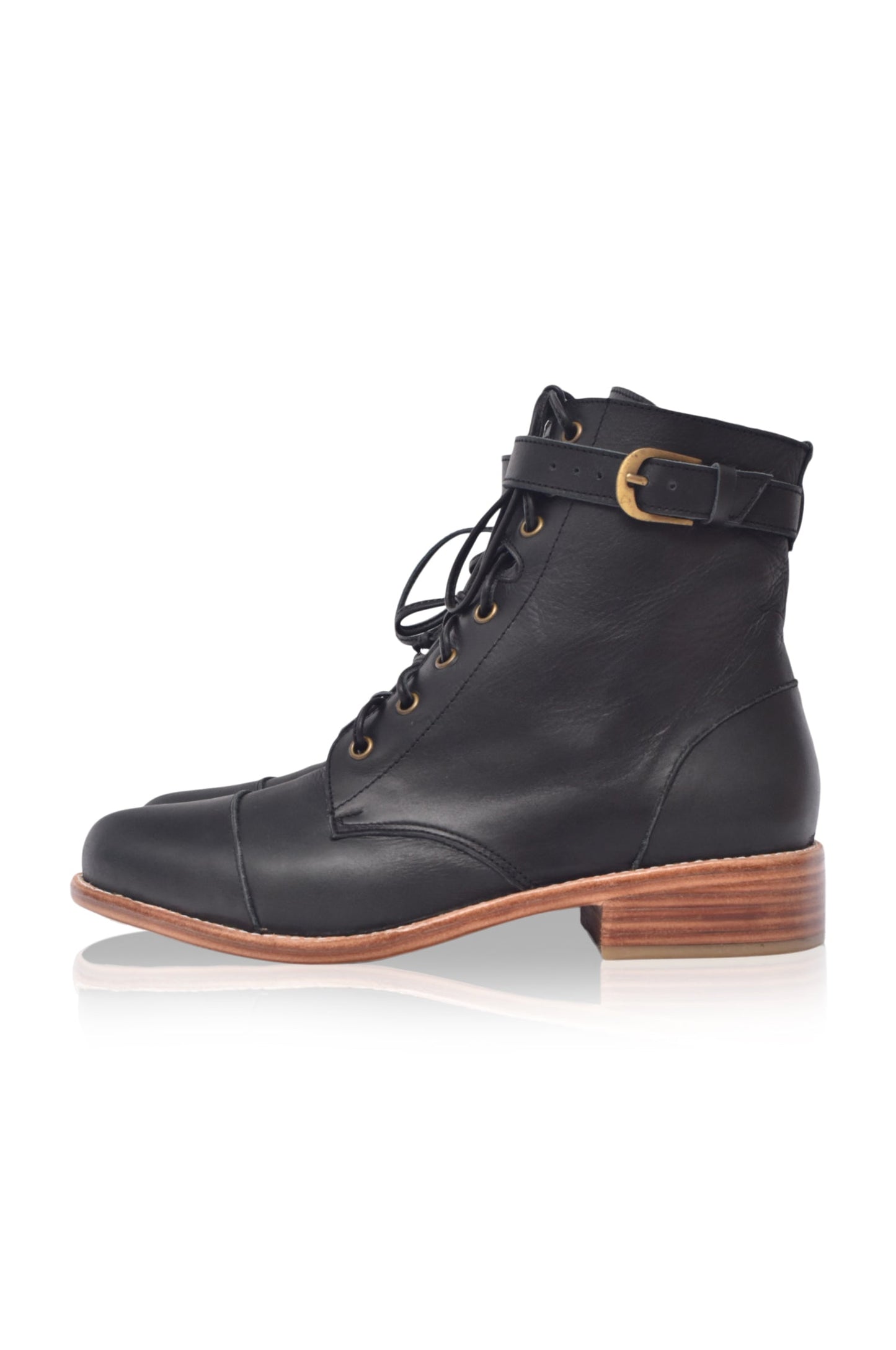 Elin Lace-Up Leather Boots