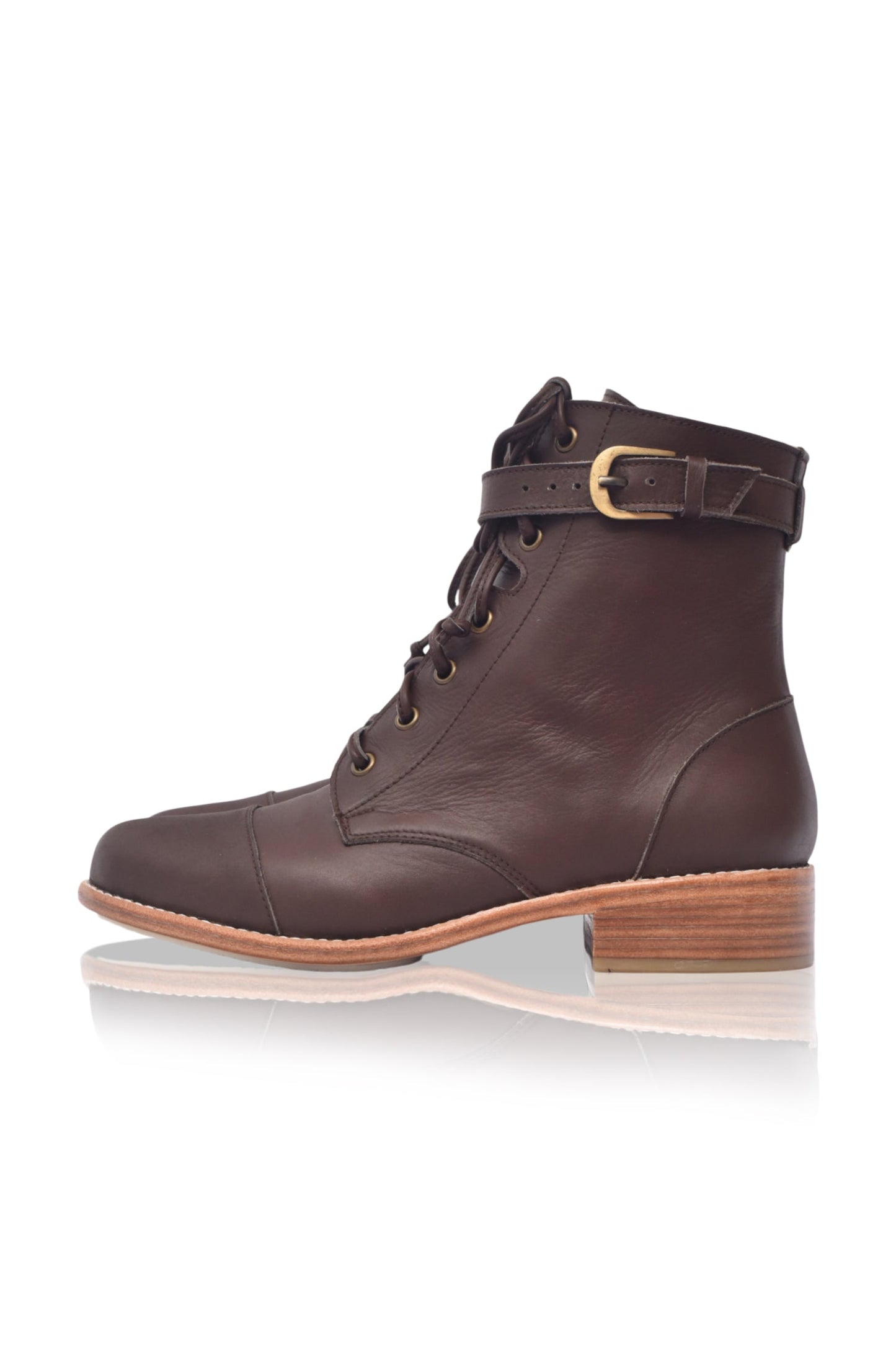 Elin Lace-Up Leather Boots