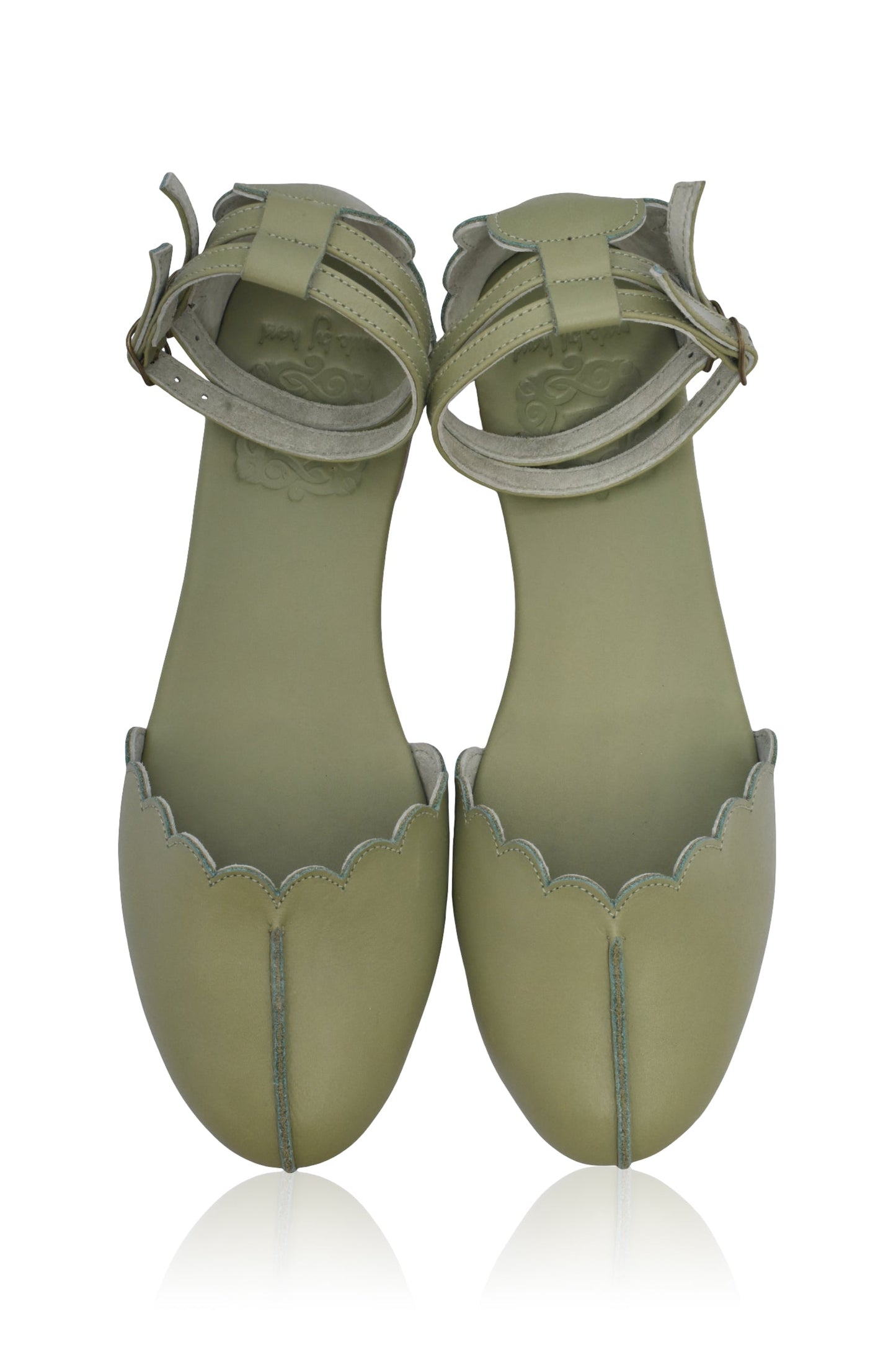 Hannelore Almond Toe Leather Flats
