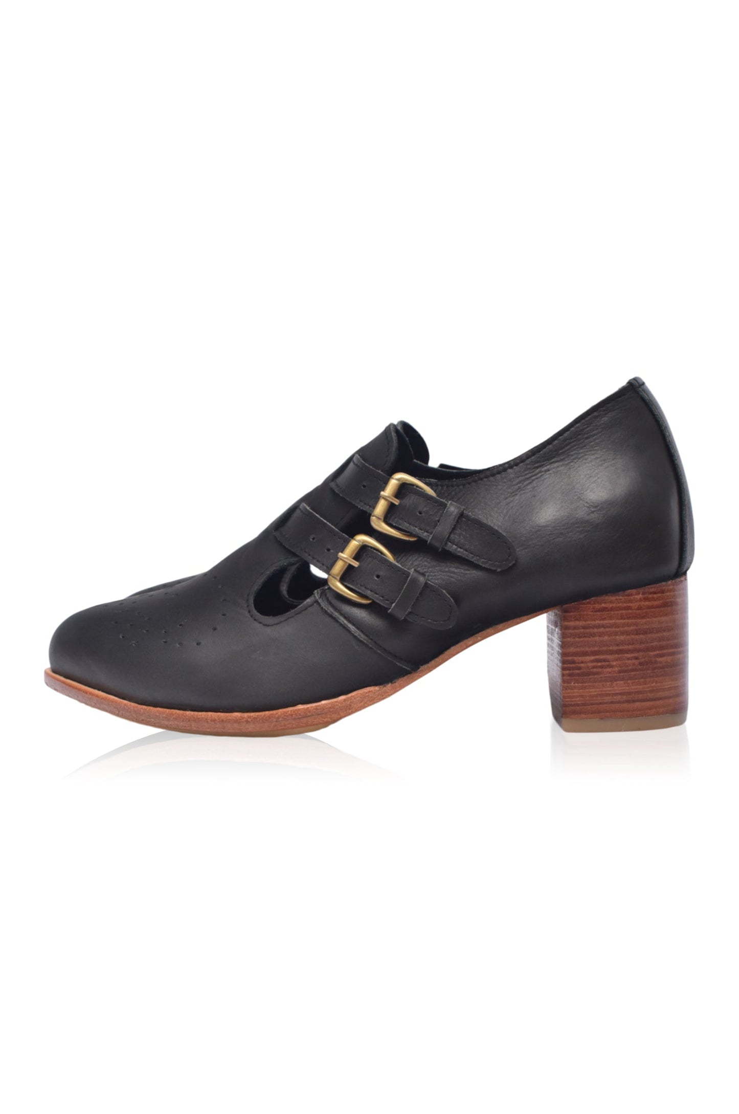 Celandra Low Heel Leather Booties