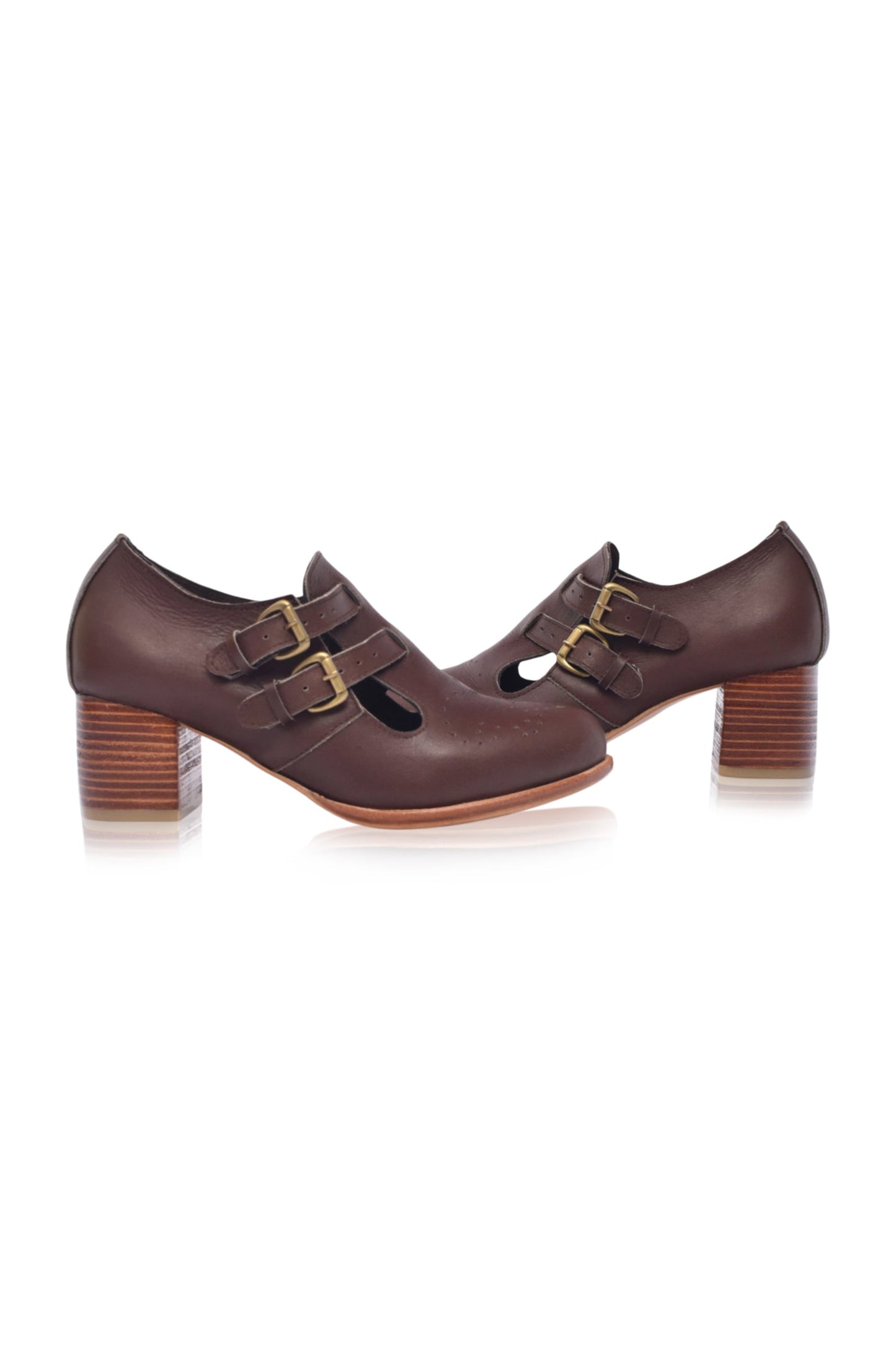 Celandra Low Heel Leather Booties
