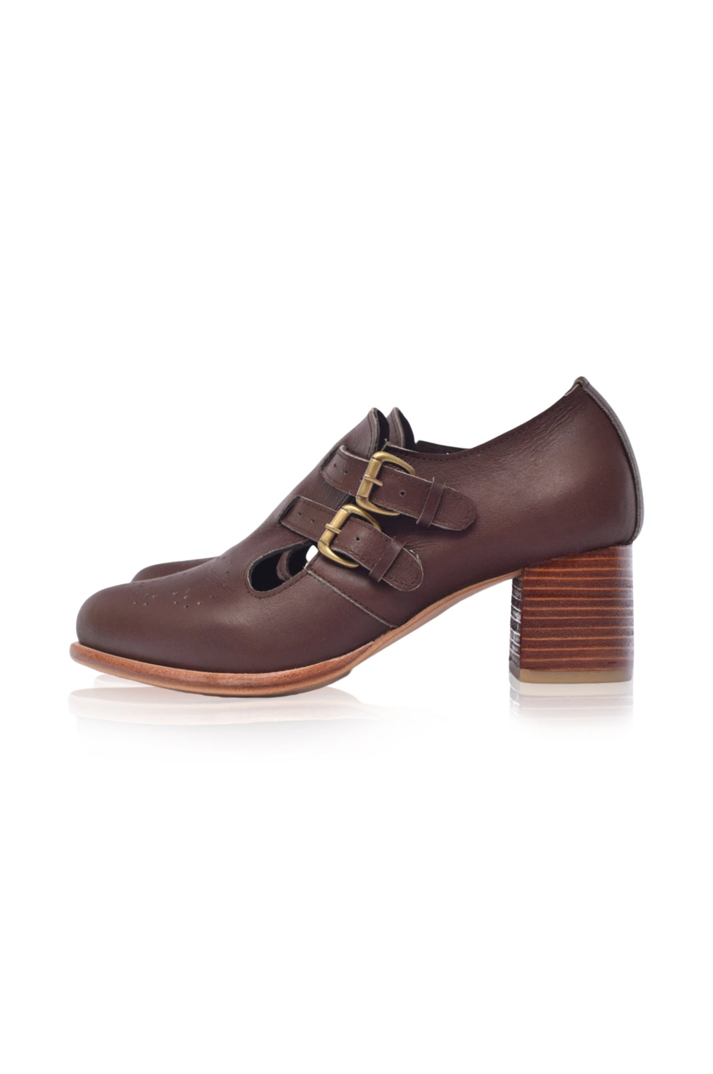 Celandra Low Heel Leather Booties