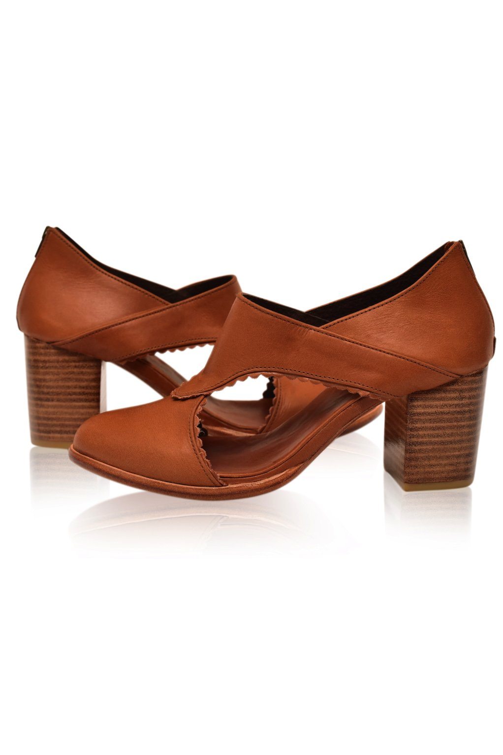 Henrietta Leather Heel Booties