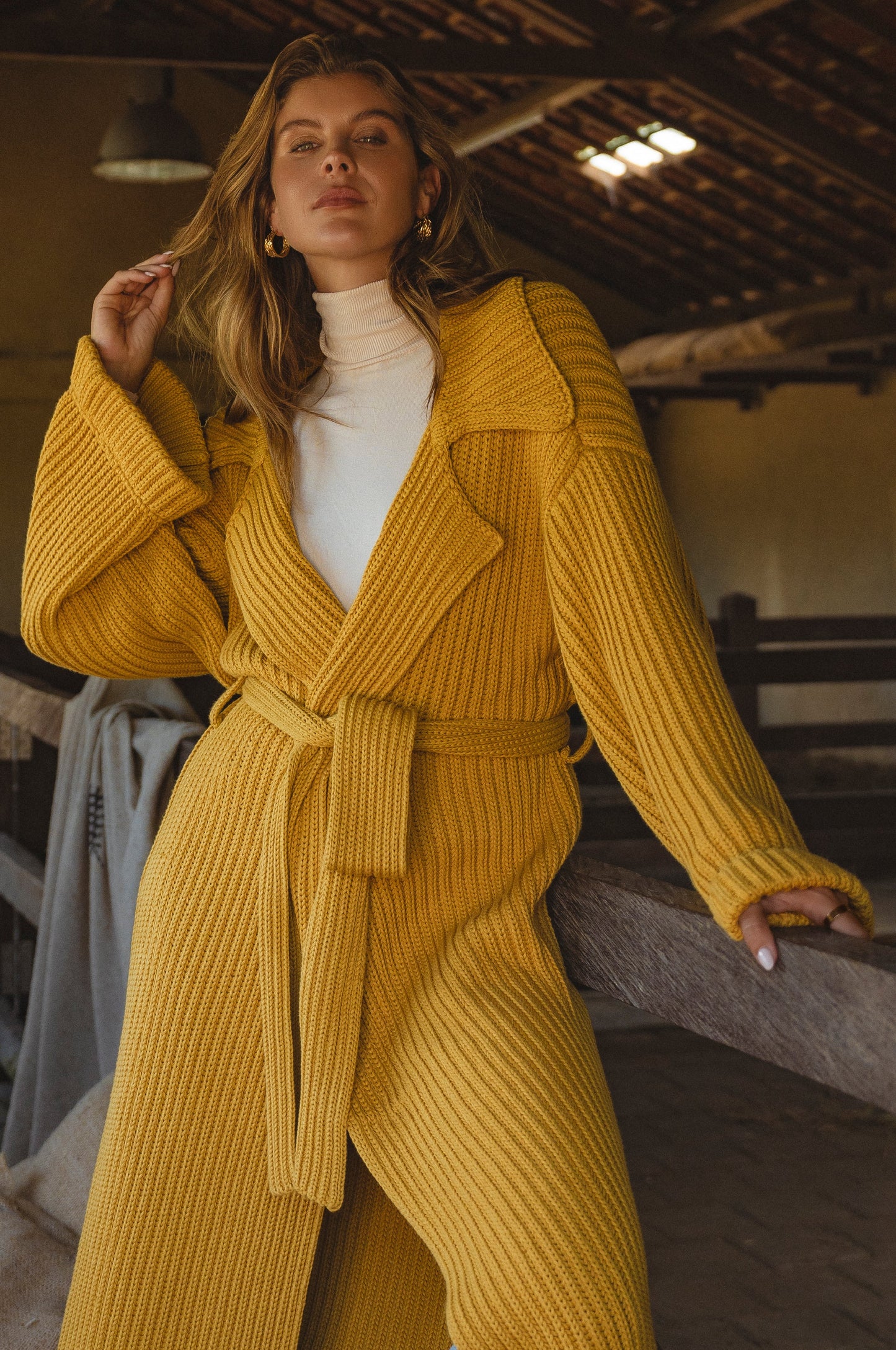 Delphie Cotton Knitted Coat