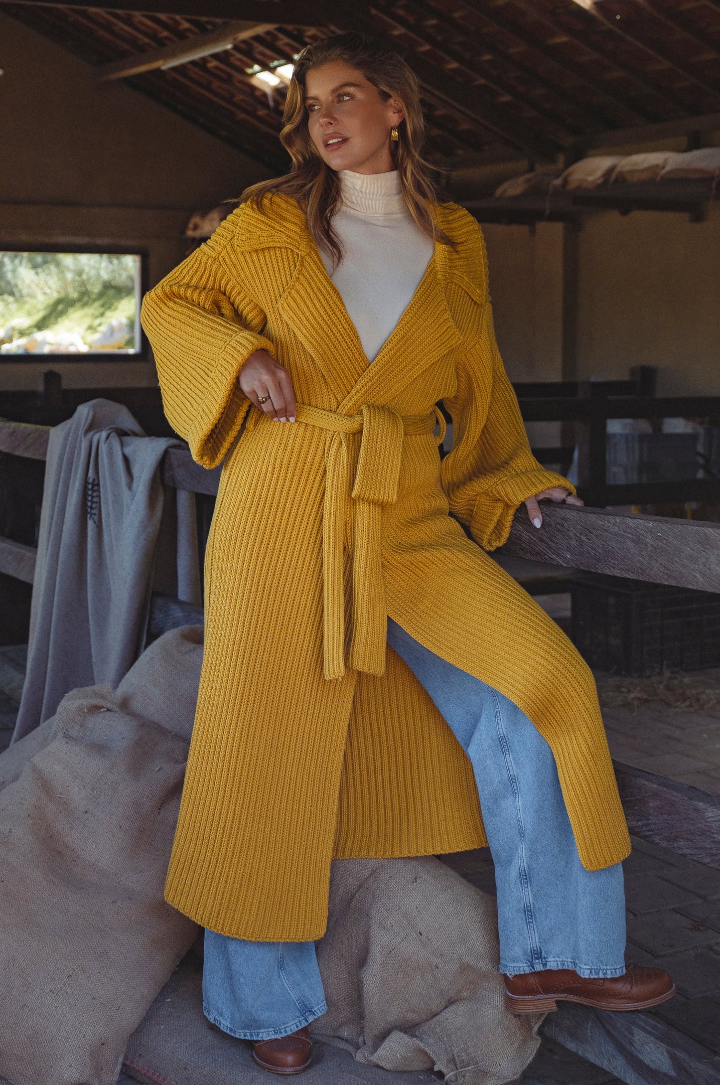 Delphie Cotton Knitted Coat