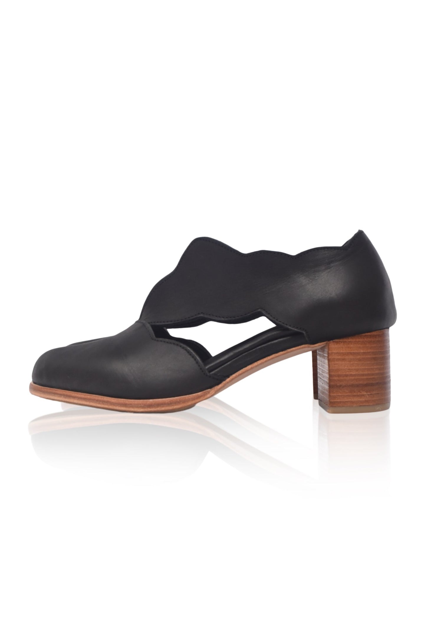 Thalia Block Heel Leather Booties