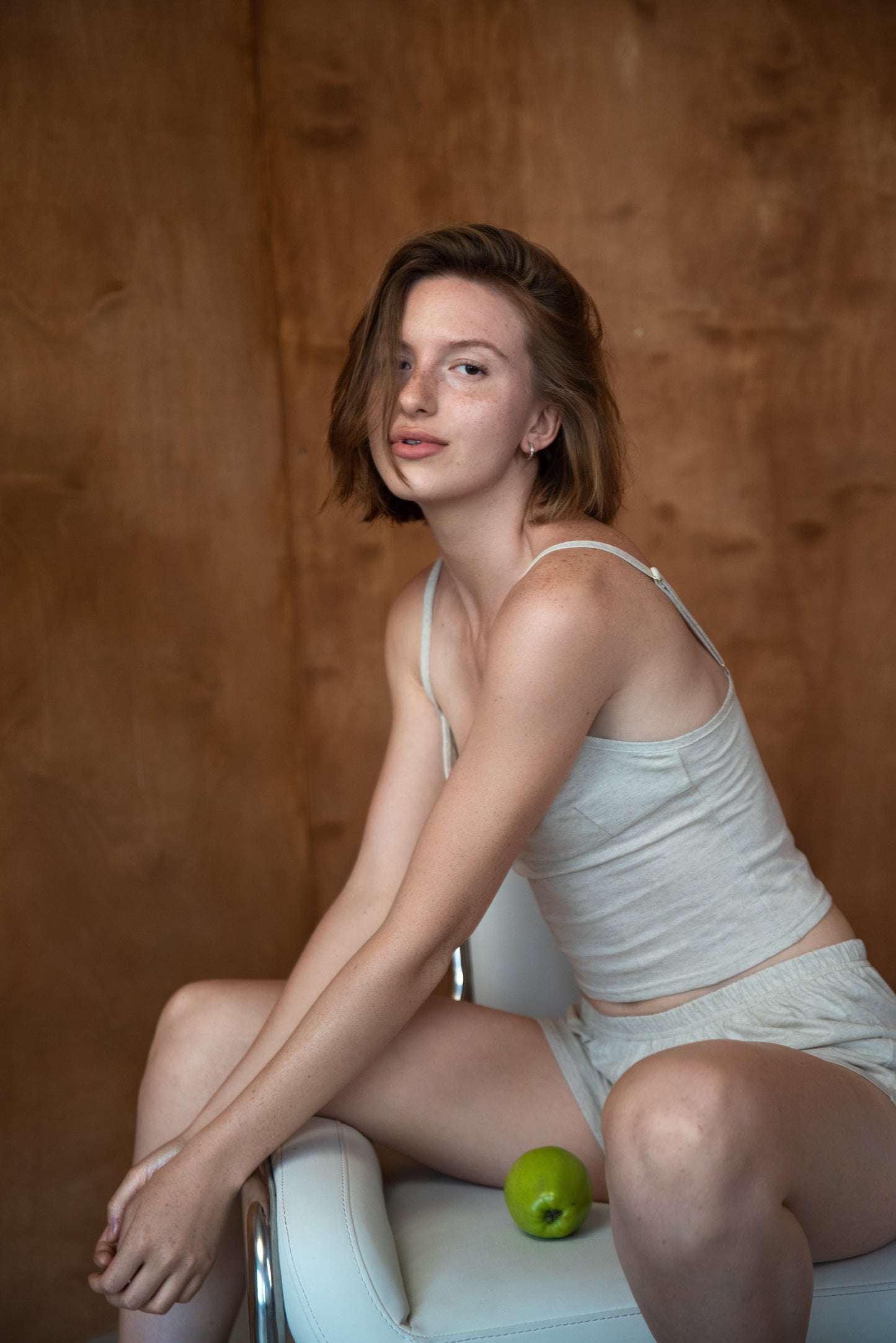 Organic Cotton & Linen Pyjama Set — GOTS Certified Cami & Shorts