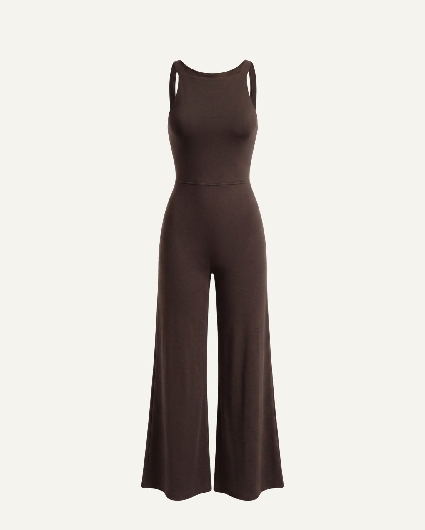 Fleur-Anne Merino Wool Wide-Leg Jumpsuit