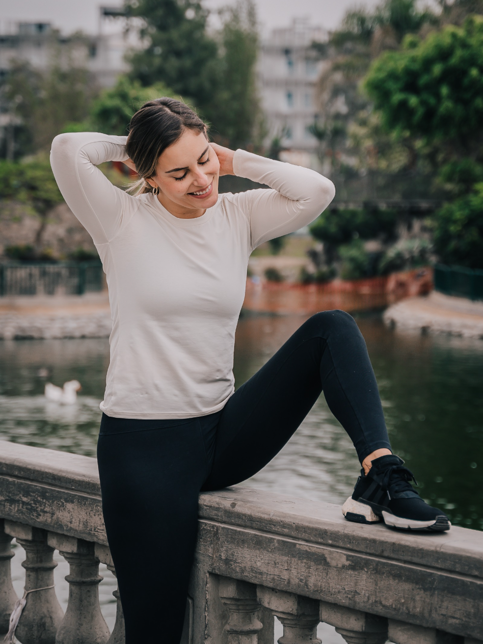 Anouska Cotton Long-Sleeve Top