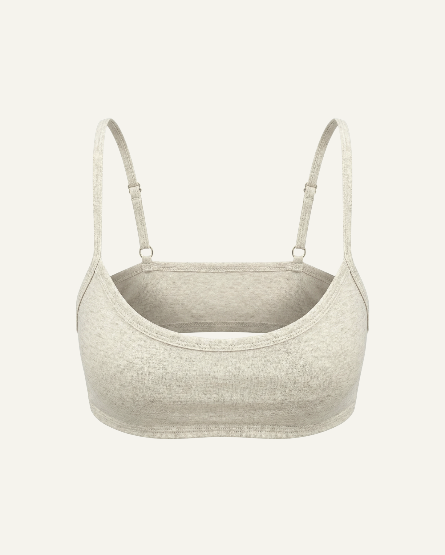 Organic Cotton & Linen Scoop Bralette — GOTS Certified, Wireless, Natural Rubber Elastic
