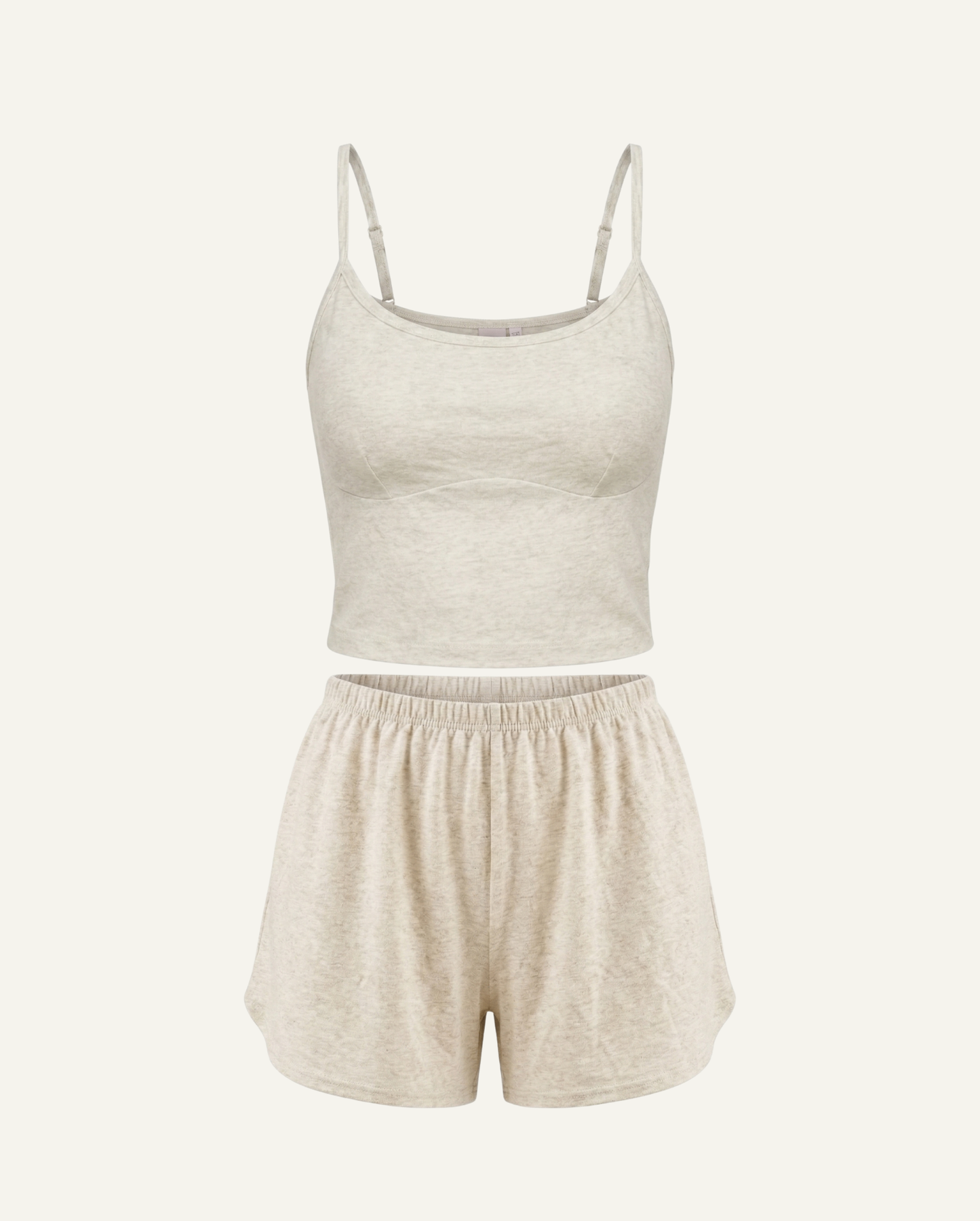 Organic Cotton & Linen Pyjama Set — GOTS Certified Cami & Shorts